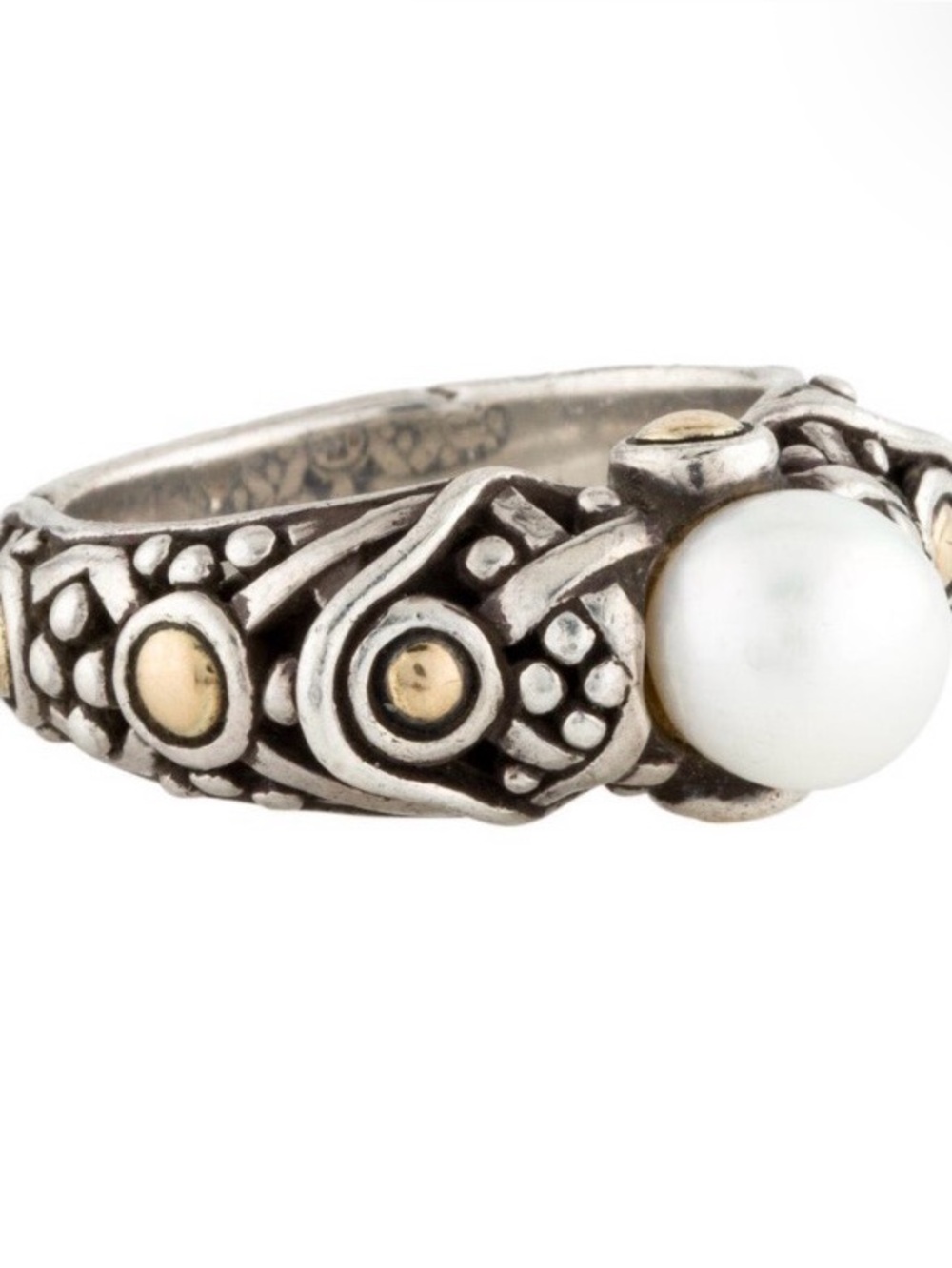John Hardy Silver Ring - White Pearl